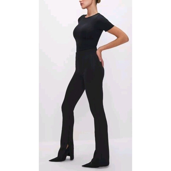 Good American Sz 4X Scuba Pull-on Straight Black Trouser Pants w Zip Hem NWOT - Picture 13 of 15